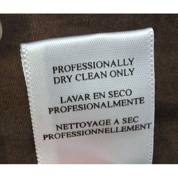 BCBGMAXAZRIA Women's Brown Leather Short Sleeve Tailored Blazer Jacket Large - Picture 7 of 14